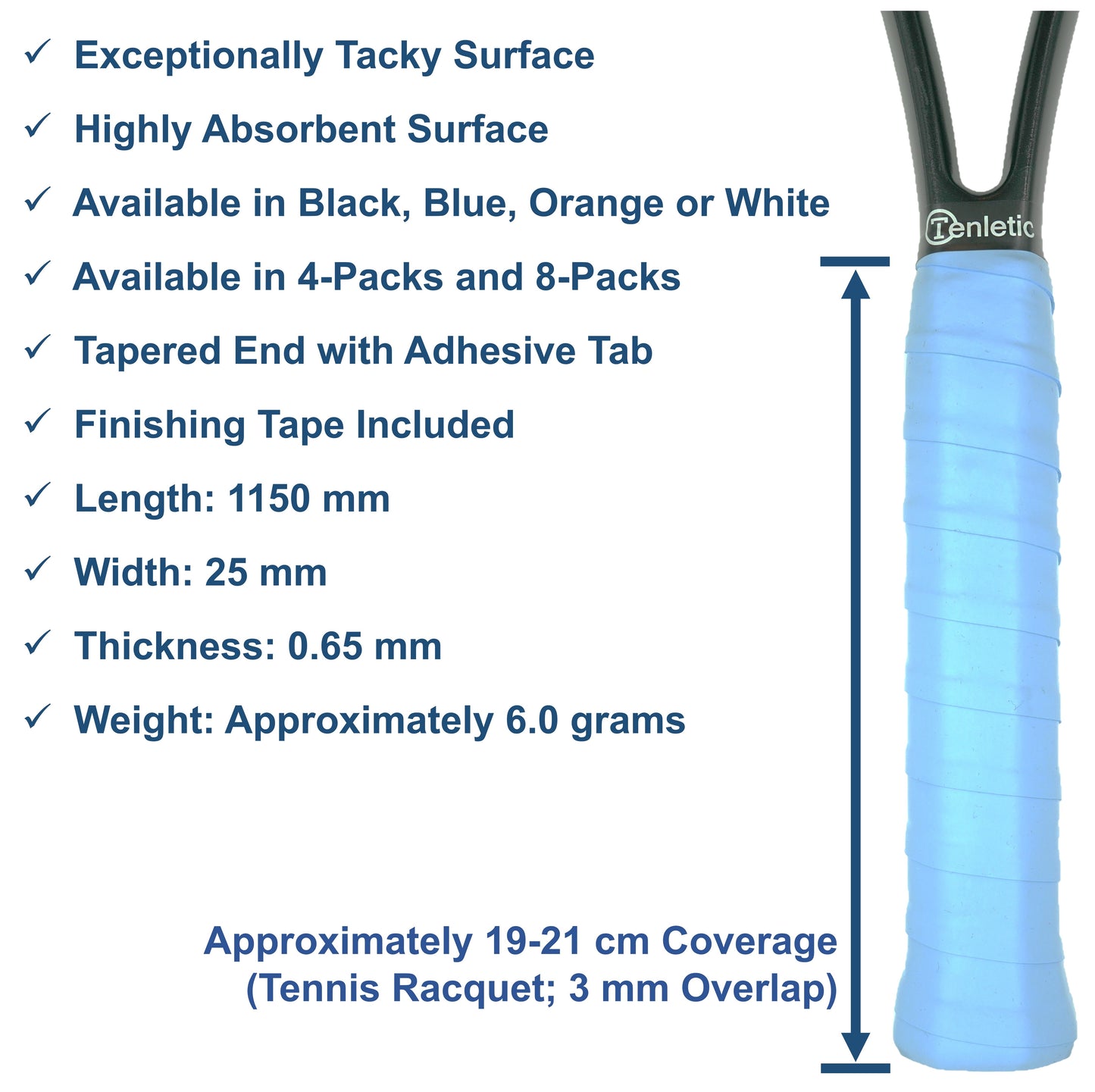 Tenletic MegaGripper Racket Overgrip Tape