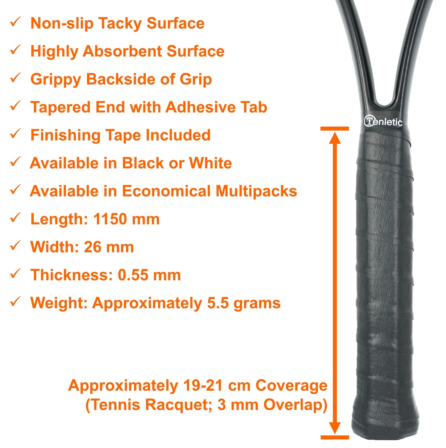 Tenletic Professional Racket Overgrip Tape